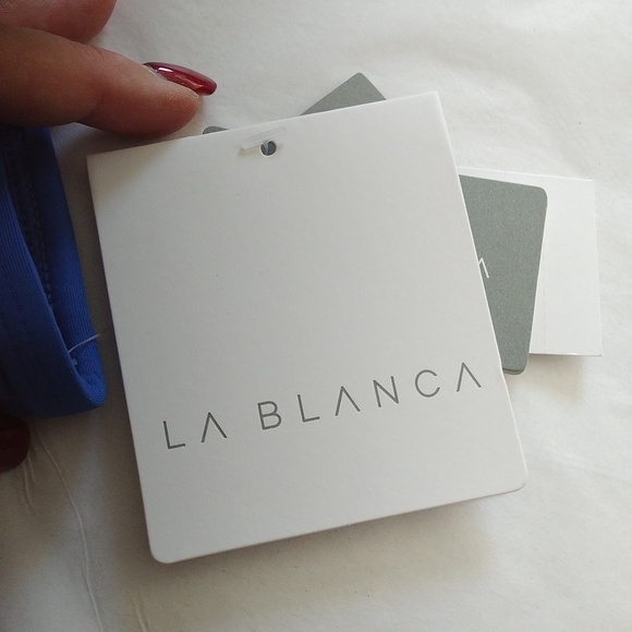 La Blanca Women's Mid Waist Hipster Bikini Swimsuit Bottom, China Blue, Size 10 - Picture 4 of 9